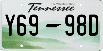 TN license plate Y6998D