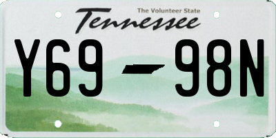 TN license plate Y6998N