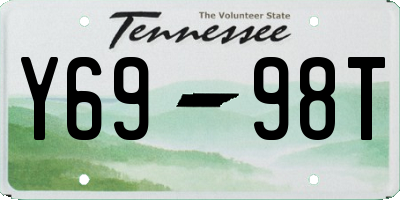 TN license plate Y6998T