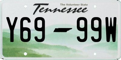 TN license plate Y6999W