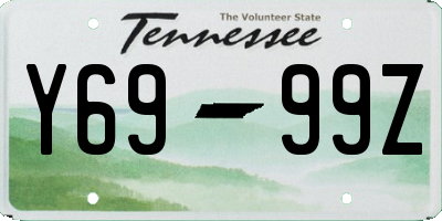 TN license plate Y6999Z