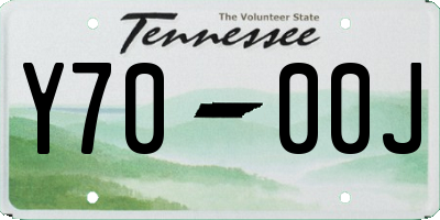 TN license plate Y7000J