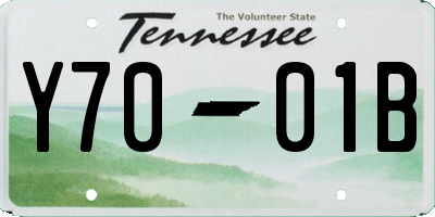 TN license plate Y7001B