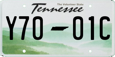 TN license plate Y7001C