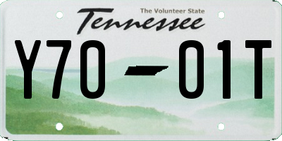 TN license plate Y7001T