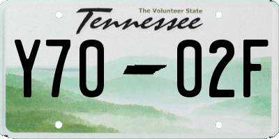 TN license plate Y7002F
