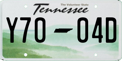 TN license plate Y7004D