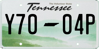 TN license plate Y7004P