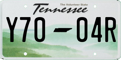 TN license plate Y7004R