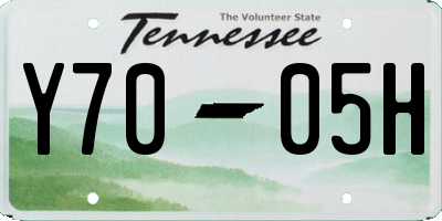 TN license plate Y7005H