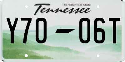 TN license plate Y7006T