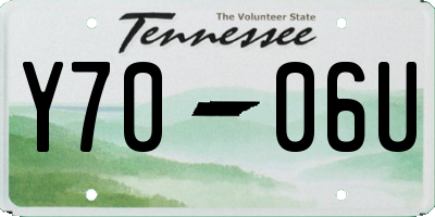 TN license plate Y7006U