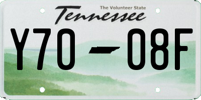 TN license plate Y7008F