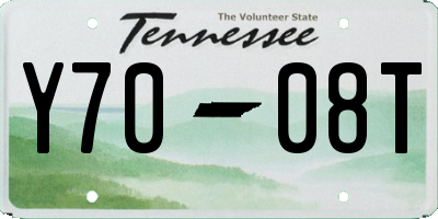 TN license plate Y7008T