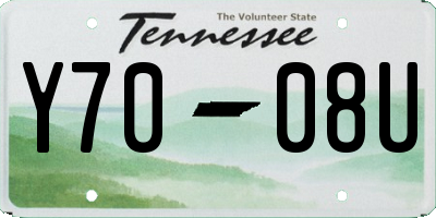 TN license plate Y7008U