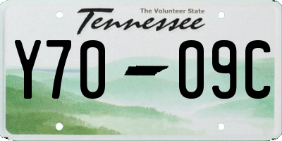 TN license plate Y7009C
