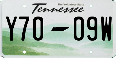 TN license plate Y7009W