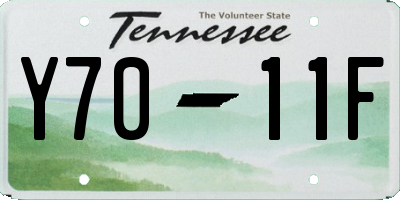 TN license plate Y7011F