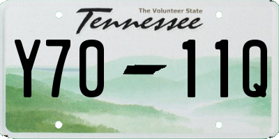 TN license plate Y7011Q