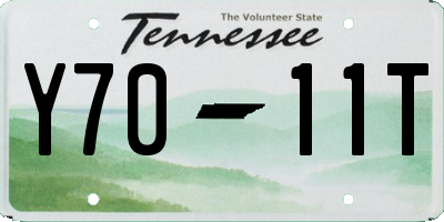 TN license plate Y7011T