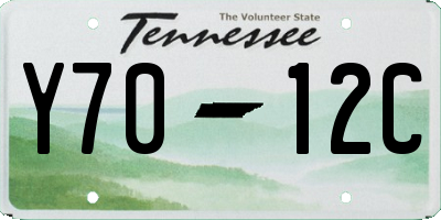 TN license plate Y7012C