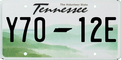 TN license plate Y7012E