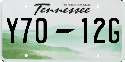 TN license plate Y7012G