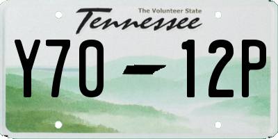 TN license plate Y7012P