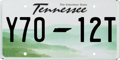 TN license plate Y7012T