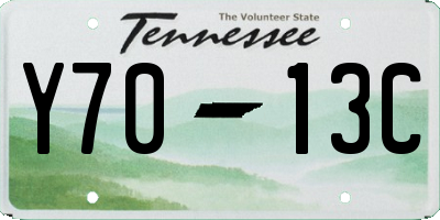TN license plate Y7013C