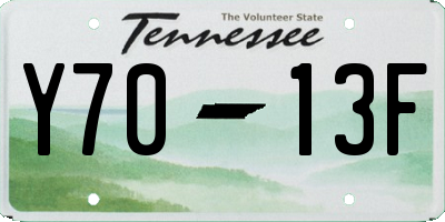 TN license plate Y7013F