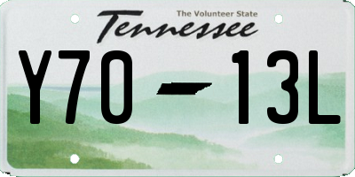 TN license plate Y7013L