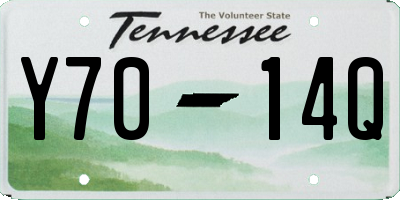 TN license plate Y7014Q