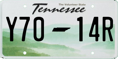 TN license plate Y7014R