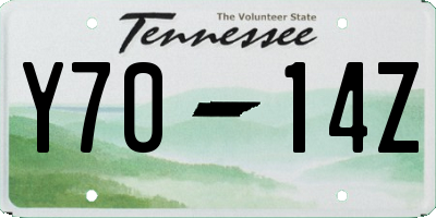 TN license plate Y7014Z