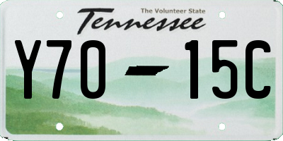 TN license plate Y7015C