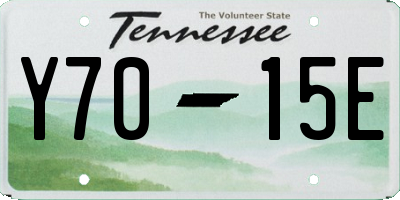 TN license plate Y7015E