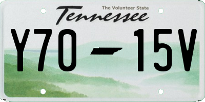 TN license plate Y7015V