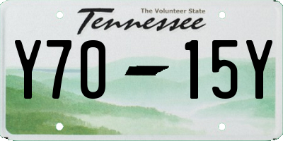 TN license plate Y7015Y