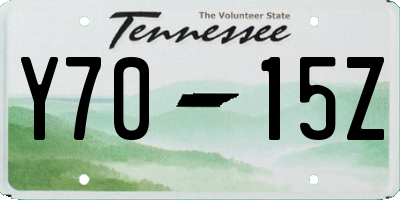 TN license plate Y7015Z