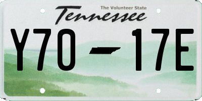 TN license plate Y7017E