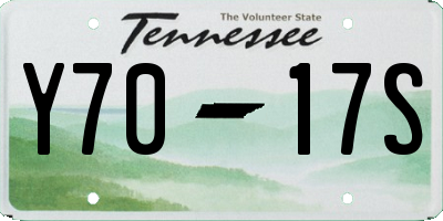 TN license plate Y7017S
