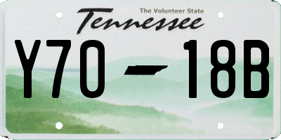 TN license plate Y7018B