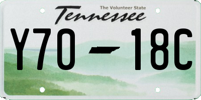 TN license plate Y7018C