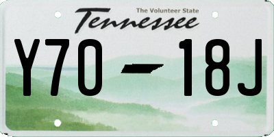 TN license plate Y7018J