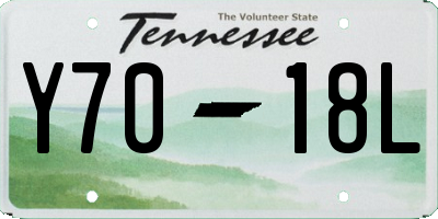 TN license plate Y7018L