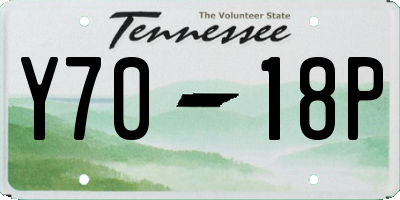 TN license plate Y7018P