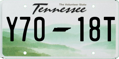TN license plate Y7018T