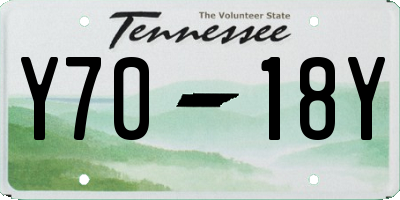 TN license plate Y7018Y
