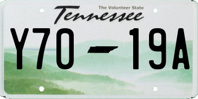TN license plate Y7019A